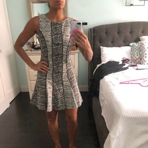 H&M Sleeveless Tweed Black & White Dress US Size 6